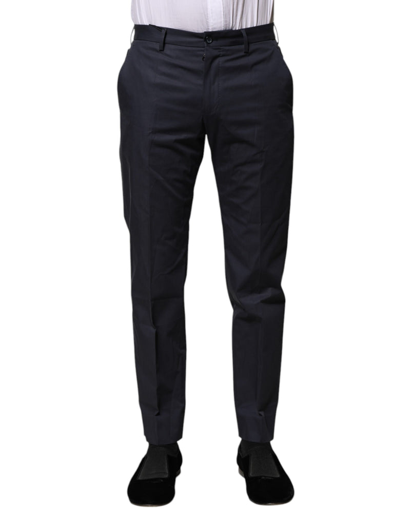 Dark Blue Cotton Formal Pants