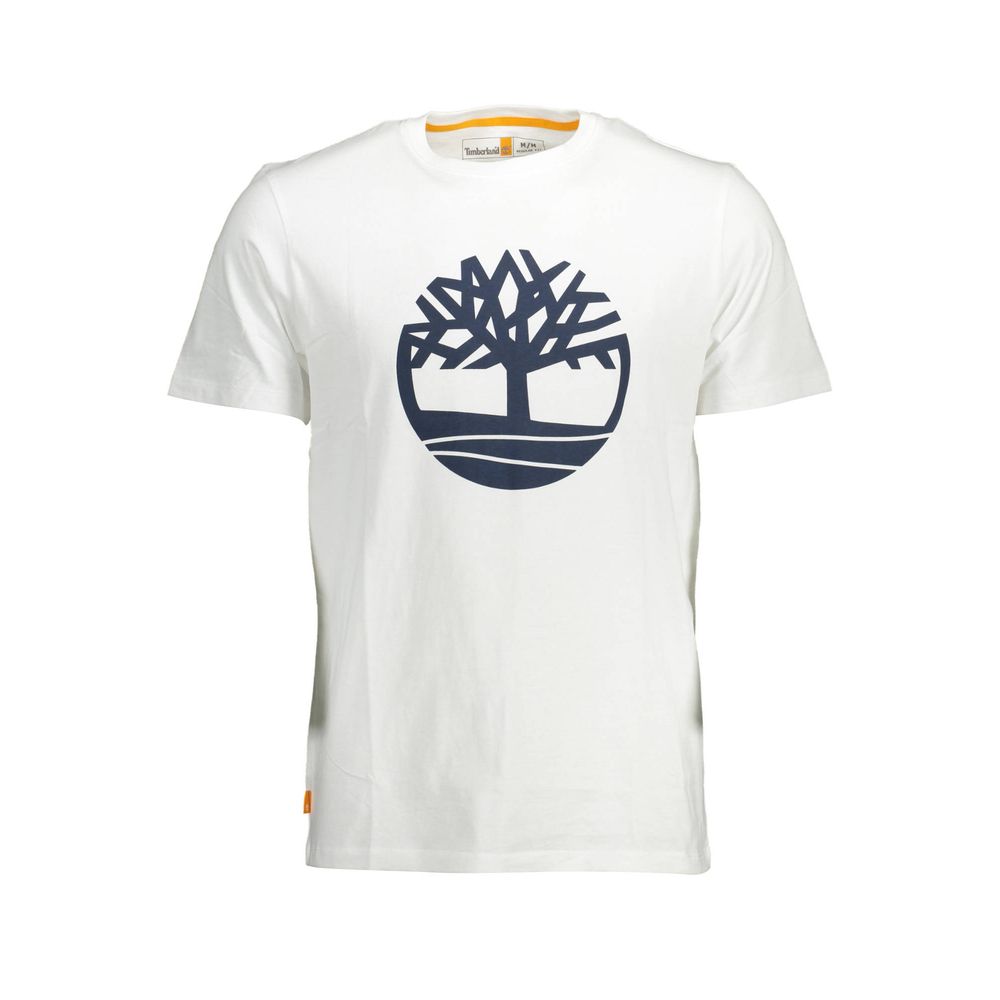 White Cotton Men T-Shirt