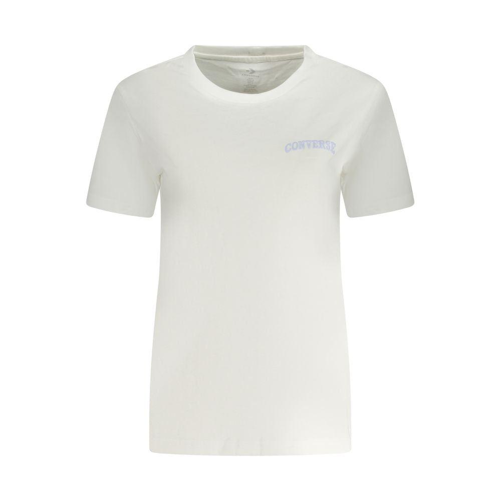 White Cotton Women T-Shirt