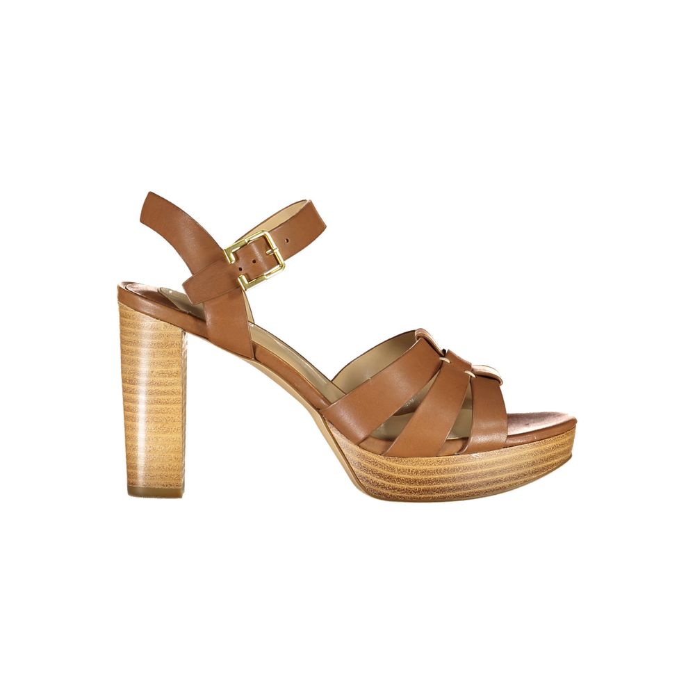 Marrone Leather Women Sandal