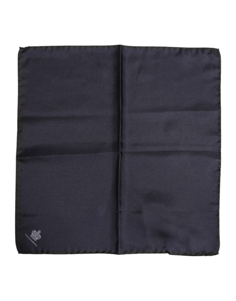 Blue DG Crown Silk Square Men Foulard Scarf