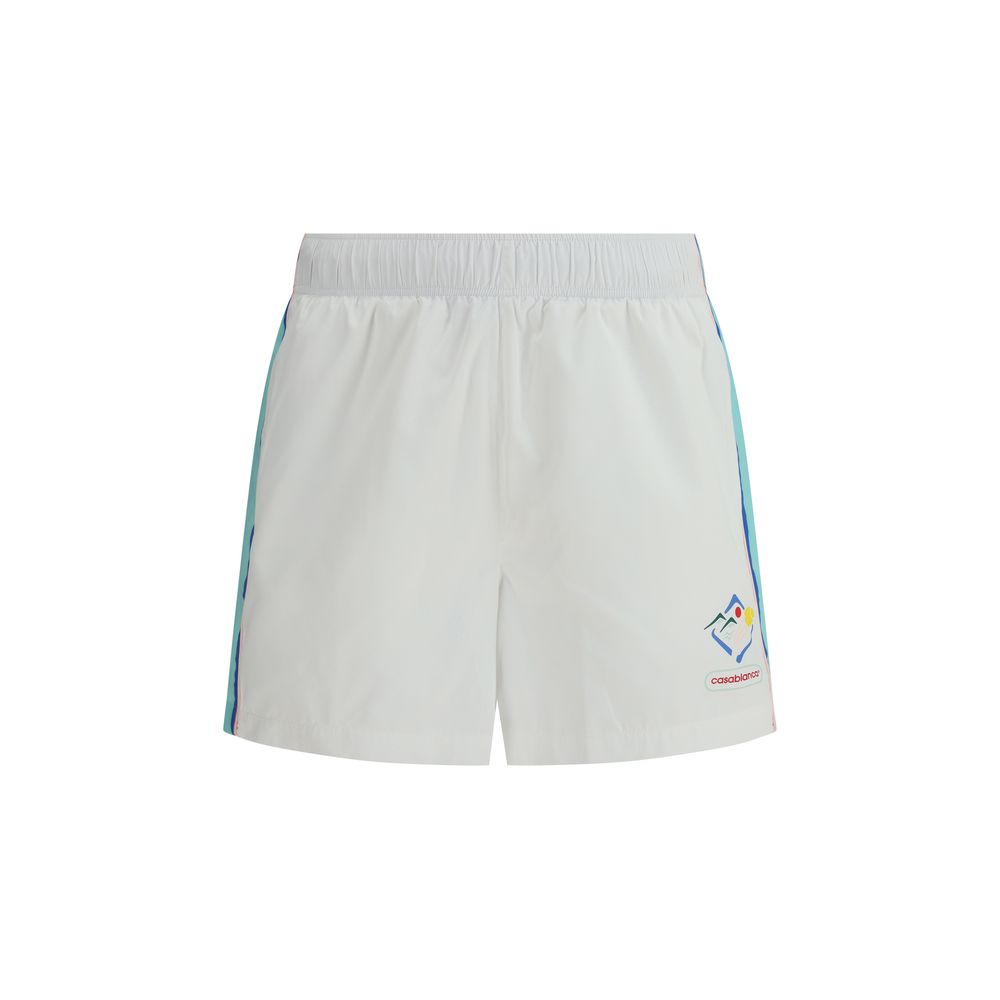 Multicolor Nylon Bermuda Shorts
