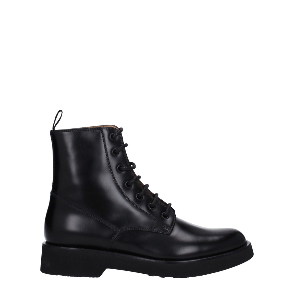 Black Leather Ankle Boots