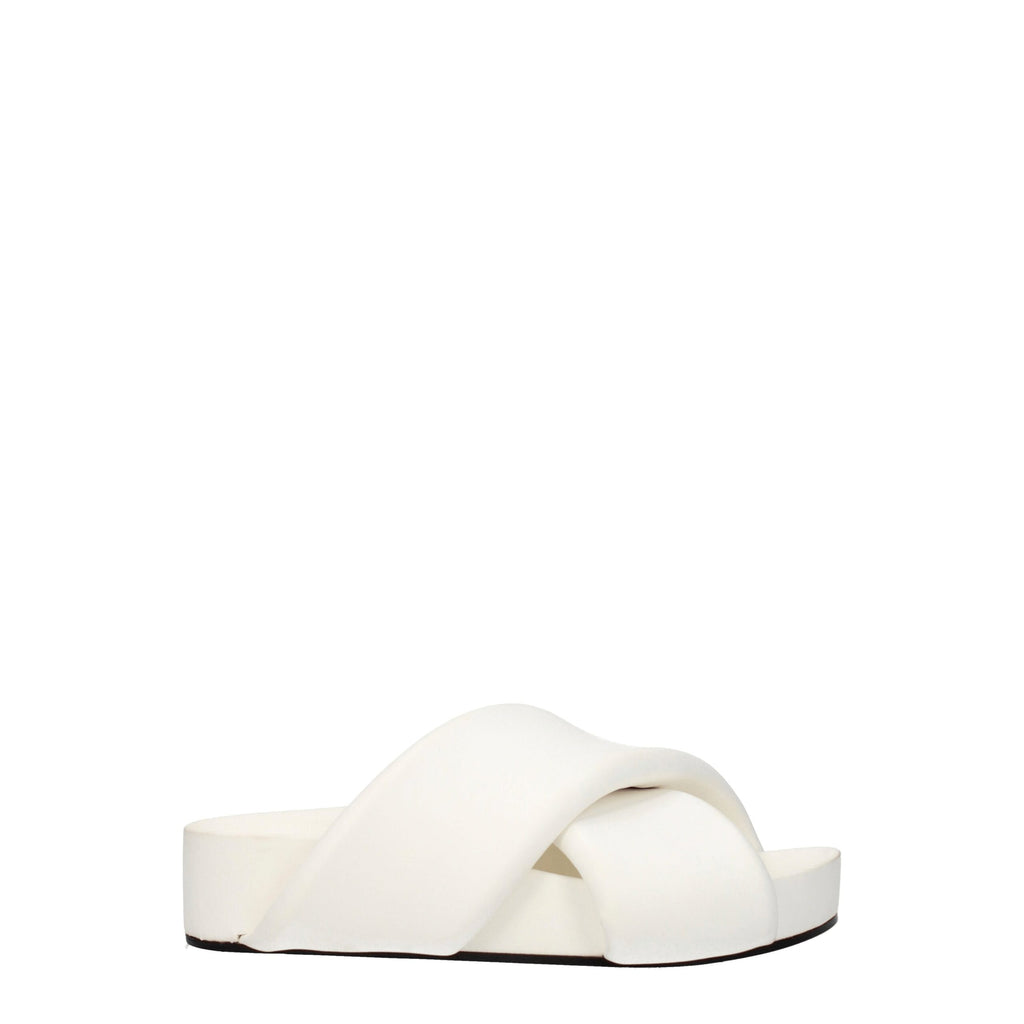 White Leather Slippers