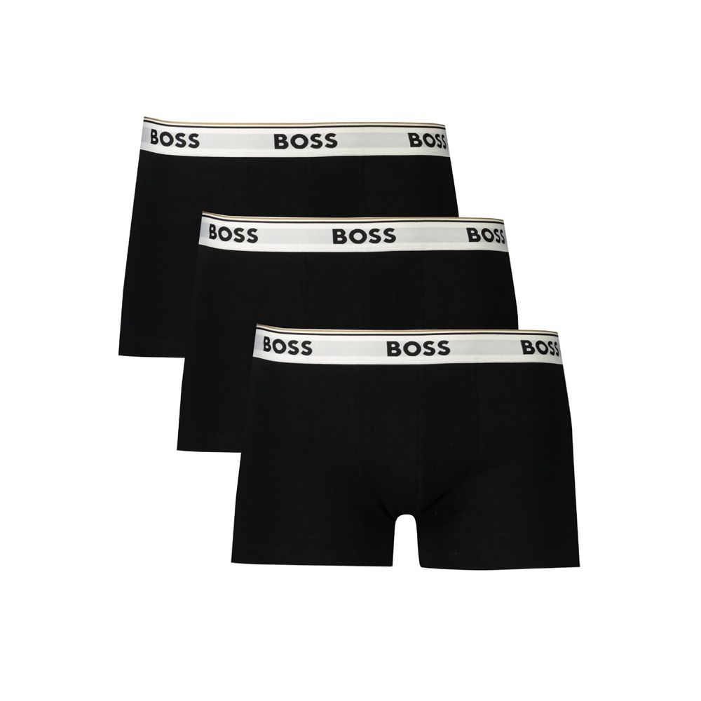 Black Cotton Men Boxer Short