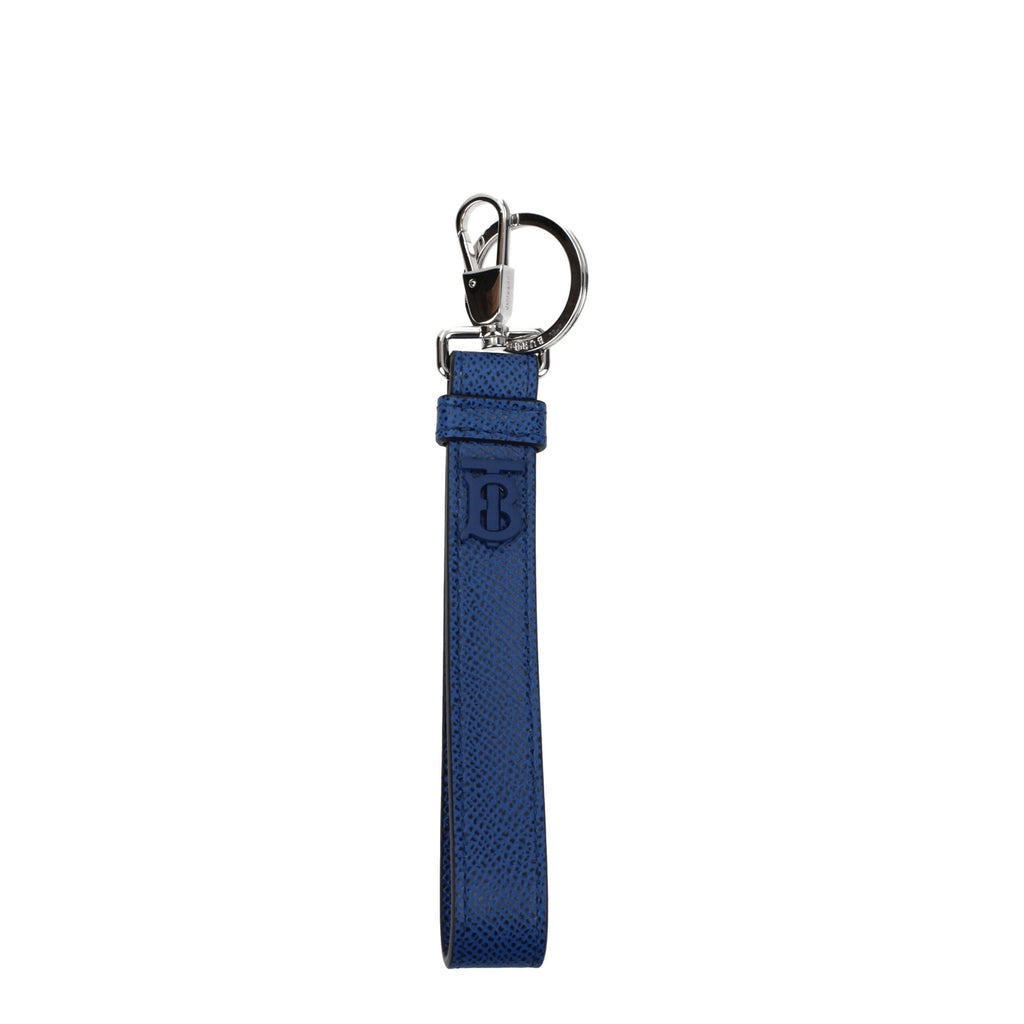 Blue Leather Keychain