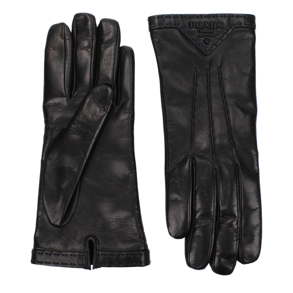 Black Leather Gloves