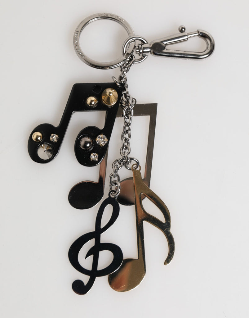 Silver Musical Note Key Holder Keychain Bag Charm Keyring