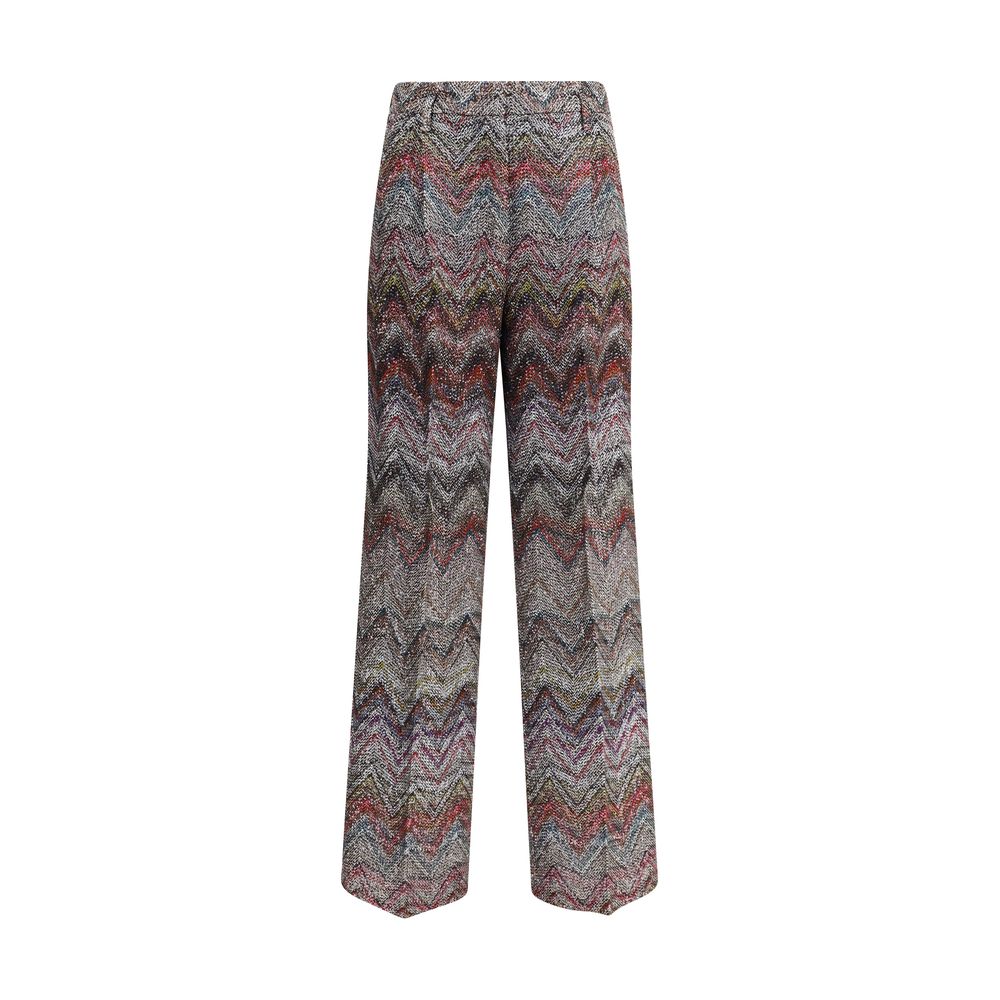 Multicolor Viscose Casual Pants