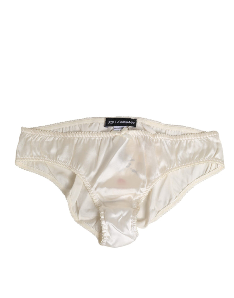 White Silk Satin Lingerie Panty  Underwear