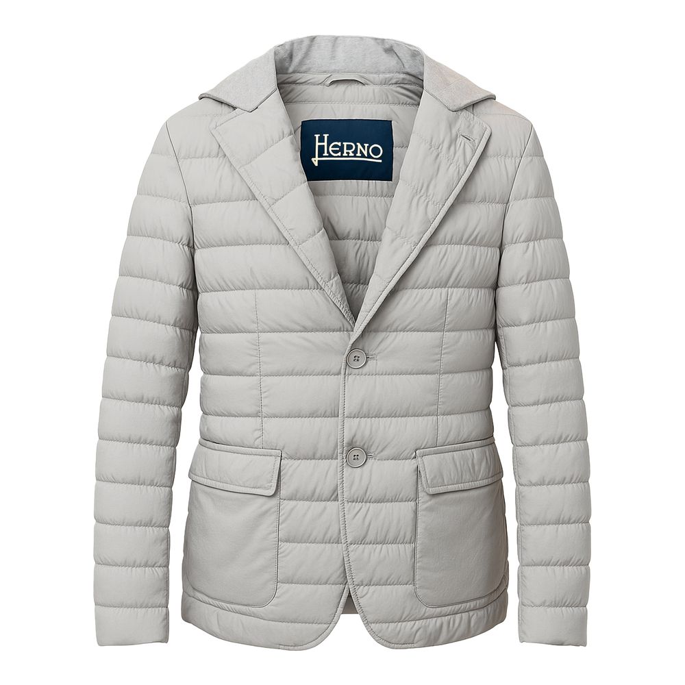 Gray Polyamide Men Jacket