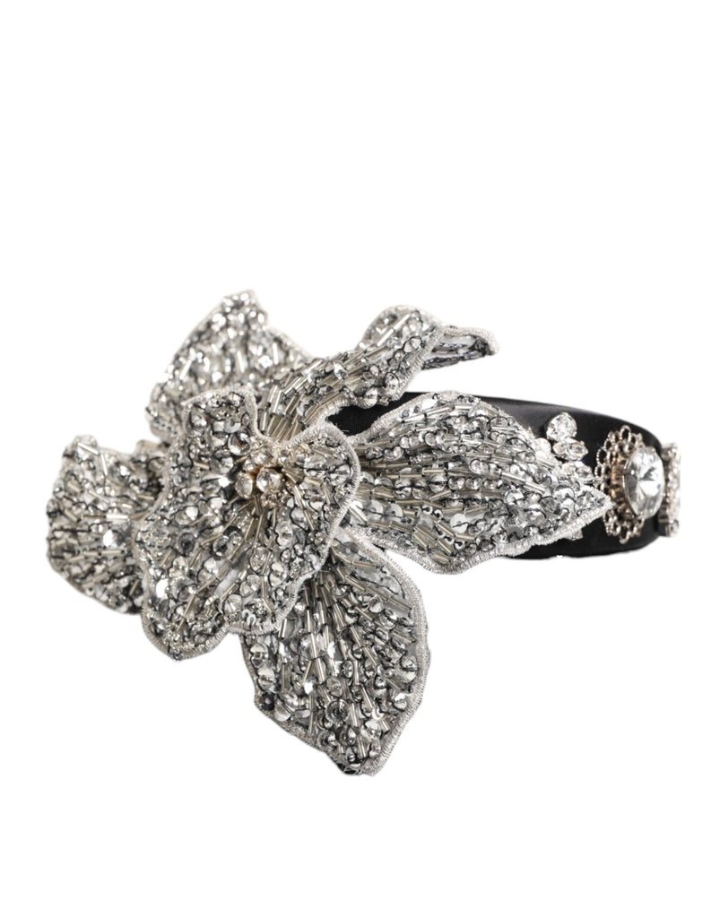 Black Hair Flower Crystal LIMONI Women Headband Diadem