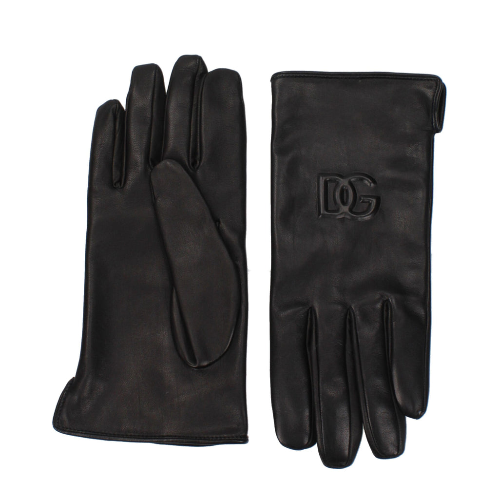 Black Leather Gloves