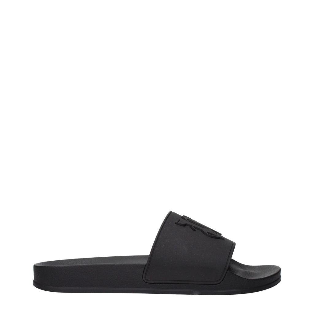 Black Cotton Slippers