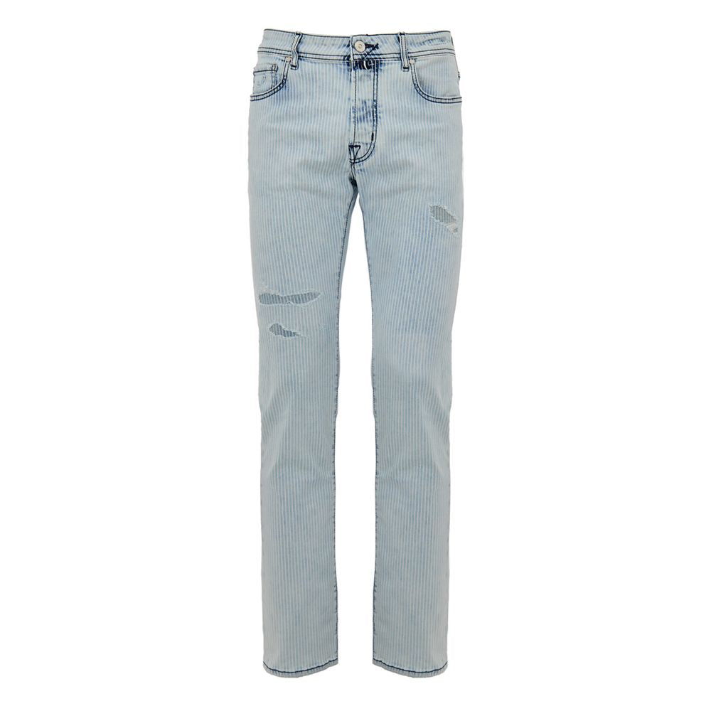 Blue Cotton Skinny Jean