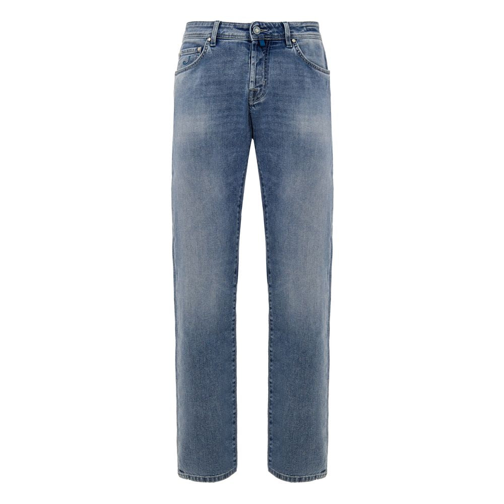 Blue Cotton Skinny Jean