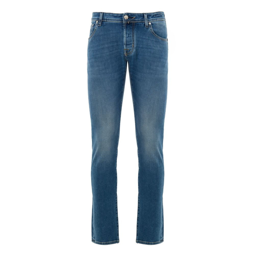 Blue Cotton Skinny Jean