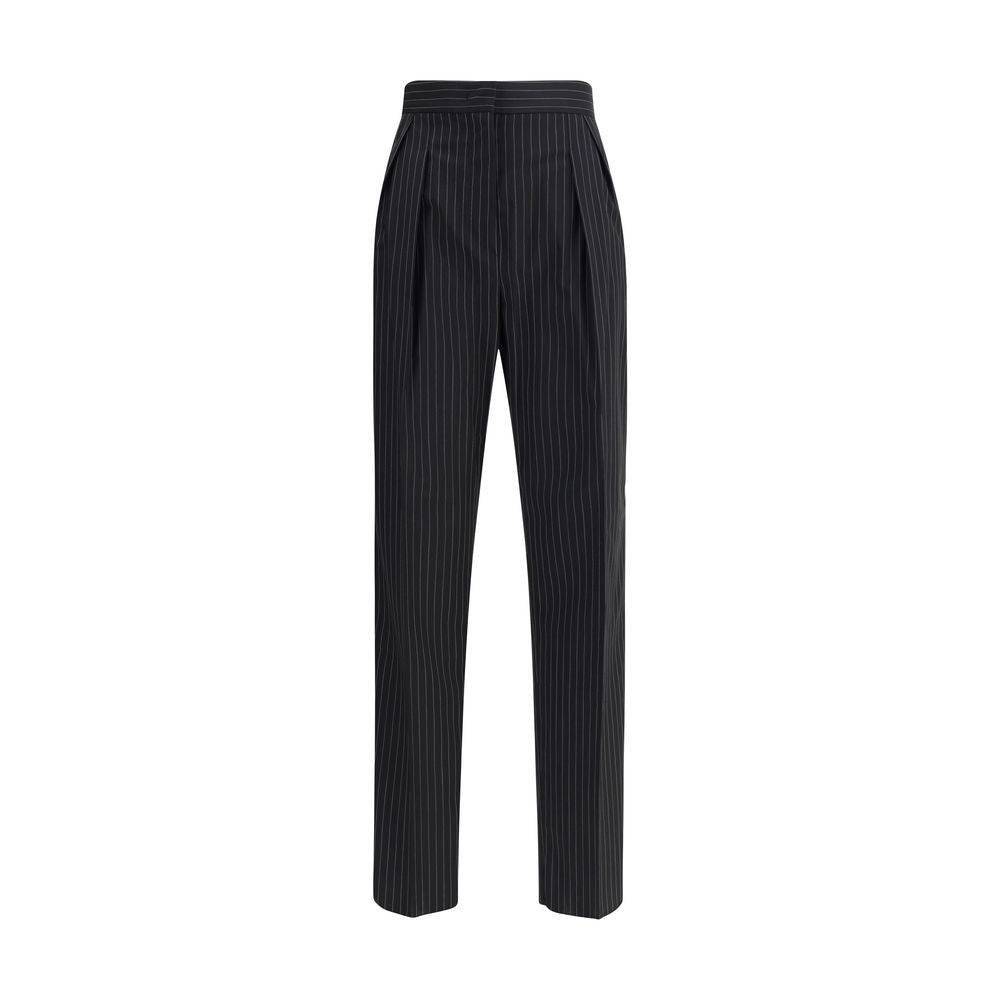 Black Fleece Wool Dress Pants