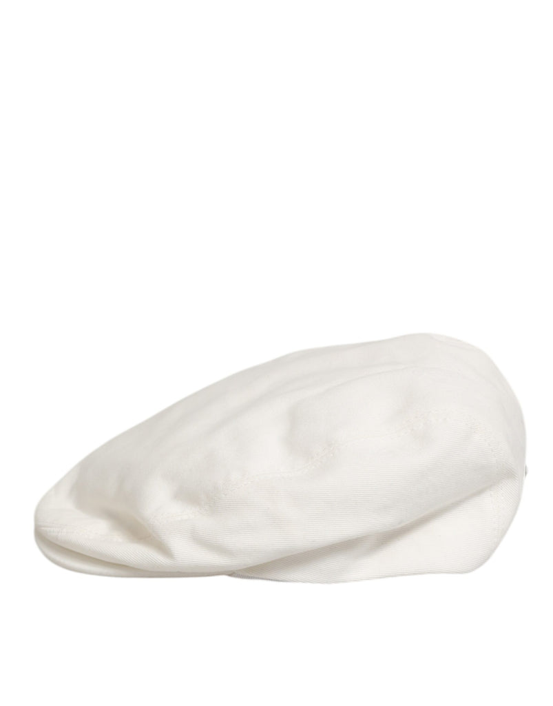 White Cotton Newsboy Cloth Capello Men Cap Hat