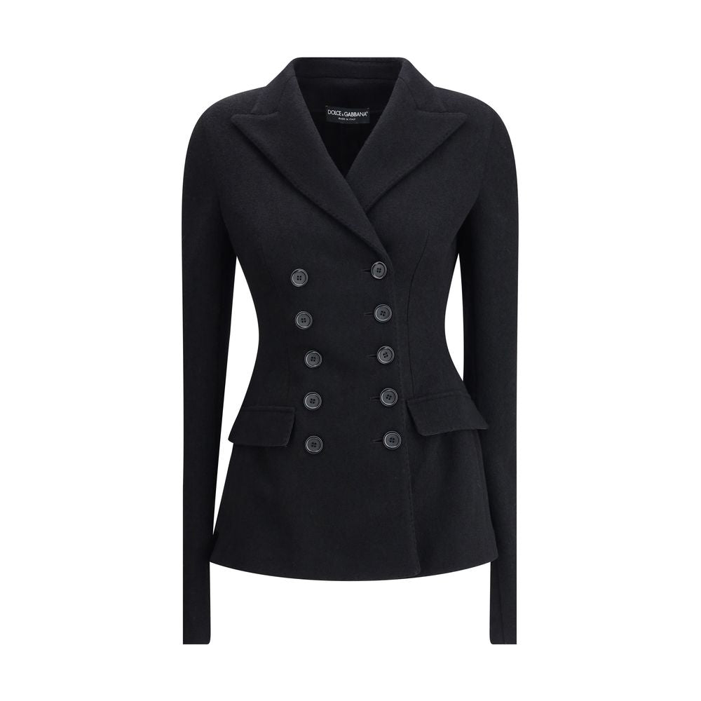 Black Fleece Wool Coat