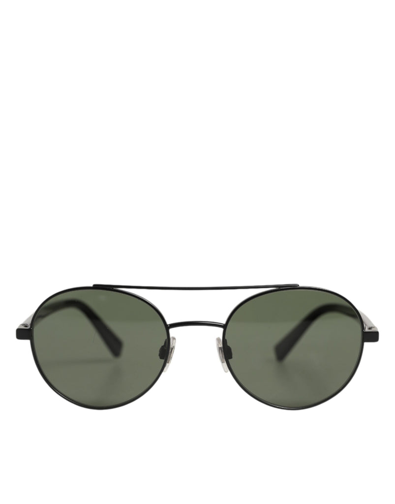 Matte Black Steel Frame Gray Lens Sunglasses