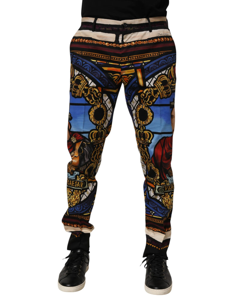 Multicolor Julias Ceasar Print Tapered Pants