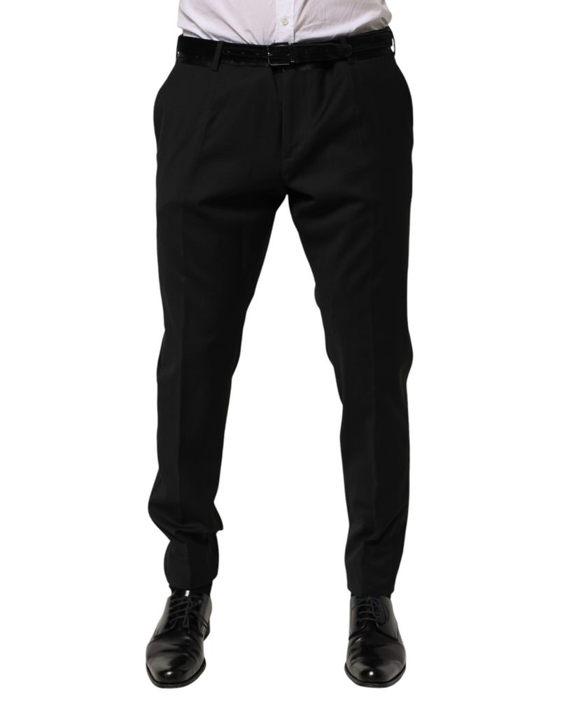 Black Wool Formal Dress Men Trouser Pants