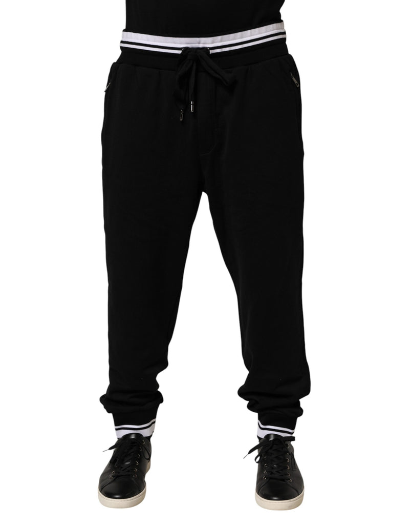 Black Cotton Sacred-Heart Men Jogger Pants