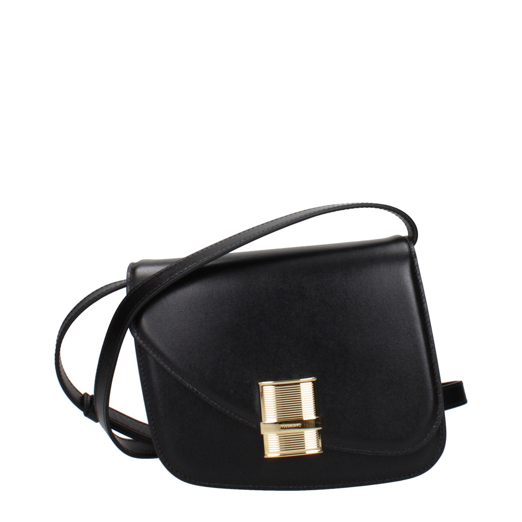 Black Leather Crossbody Bag