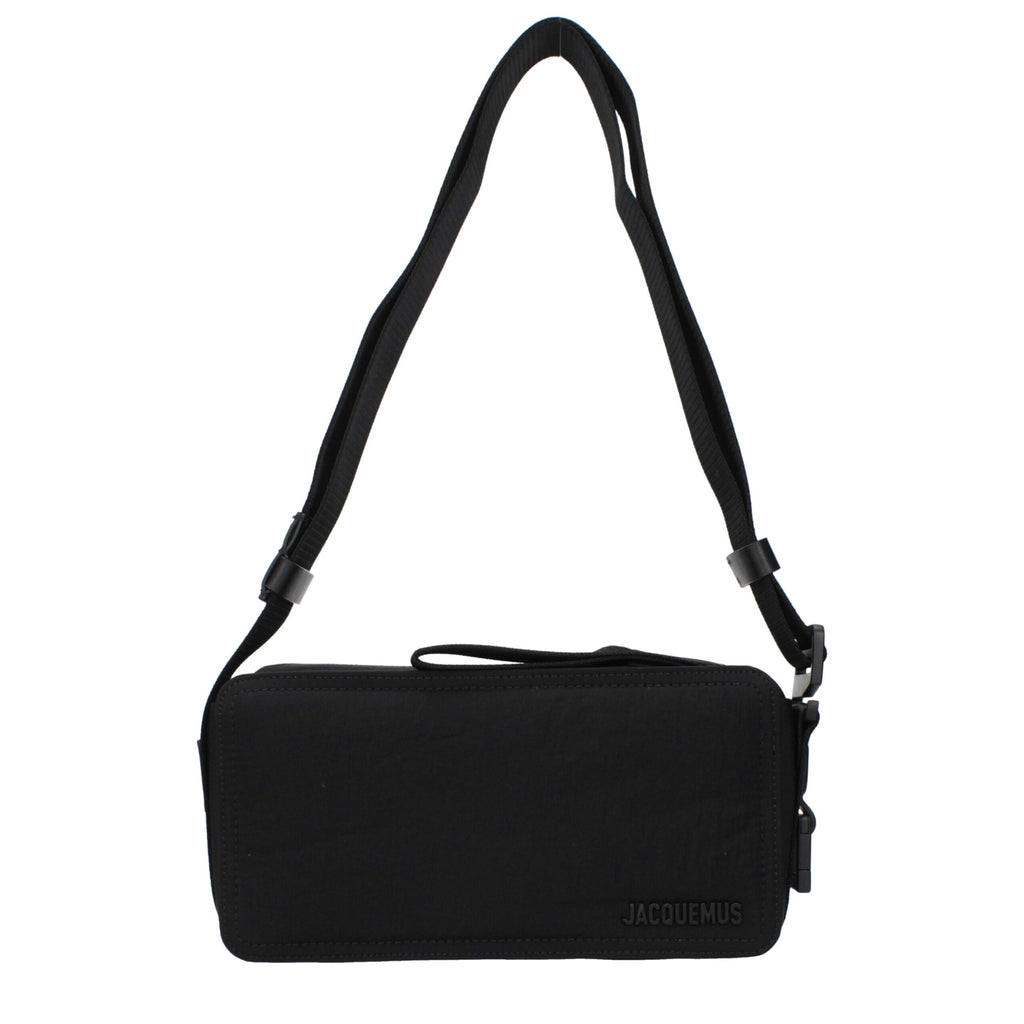 Black Fabric Crossbody Bag