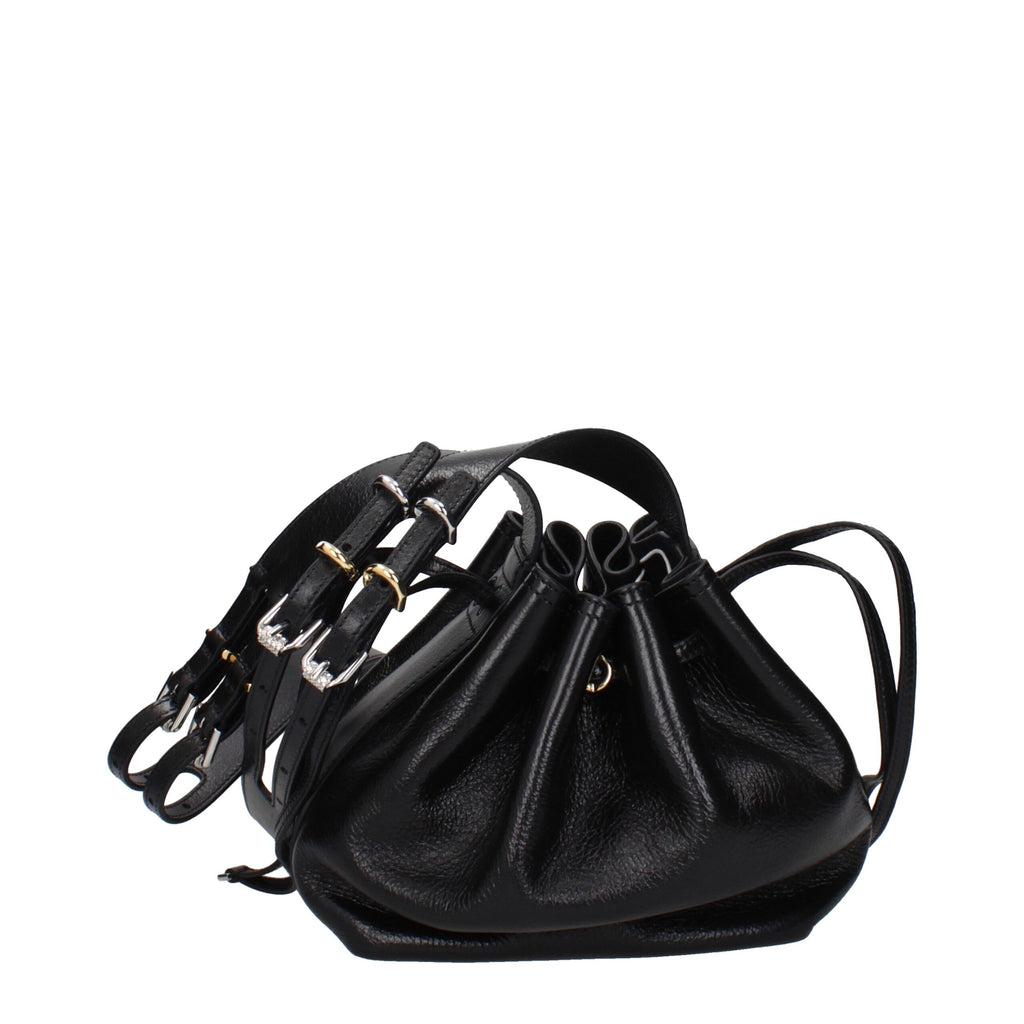 Black Leather Crossbody Bag