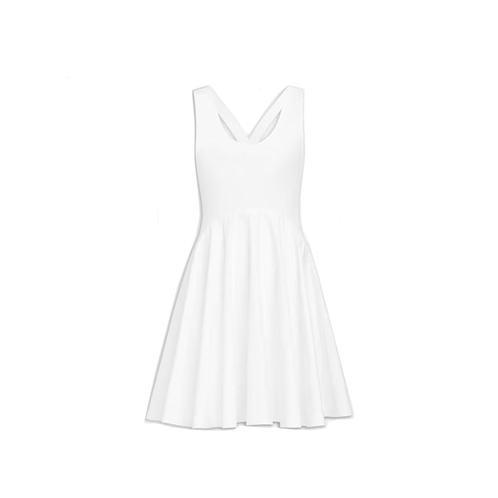 White Cotton Casual Dress