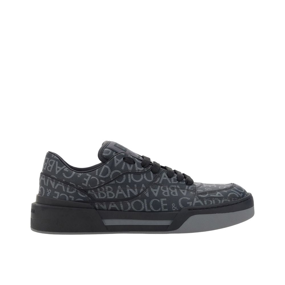 Black Cotton Low Top Sneakers