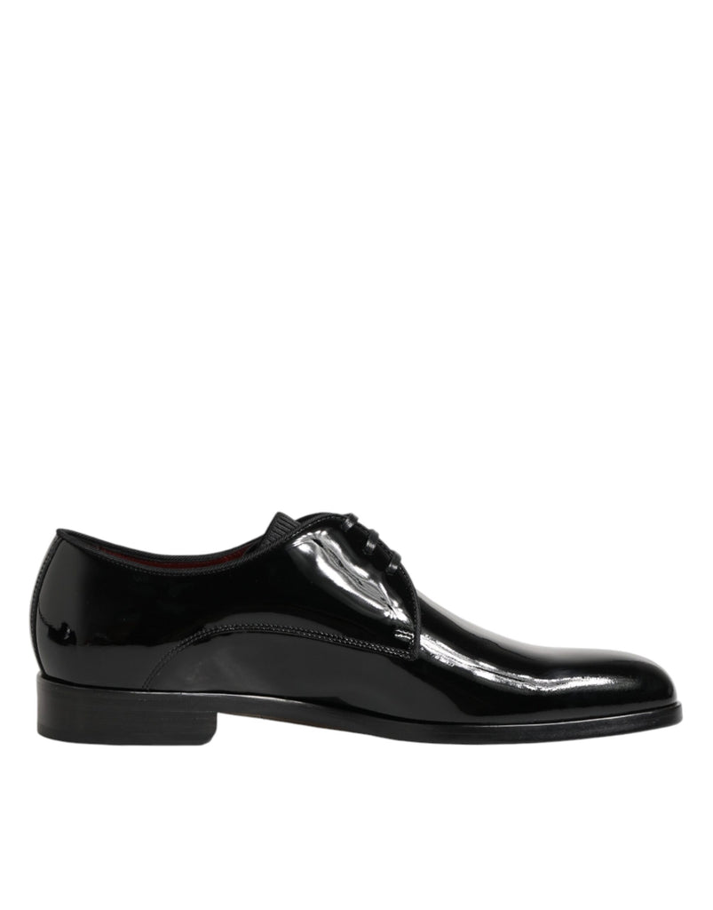 Black Calfskin Leather Derby Dress Shoes
