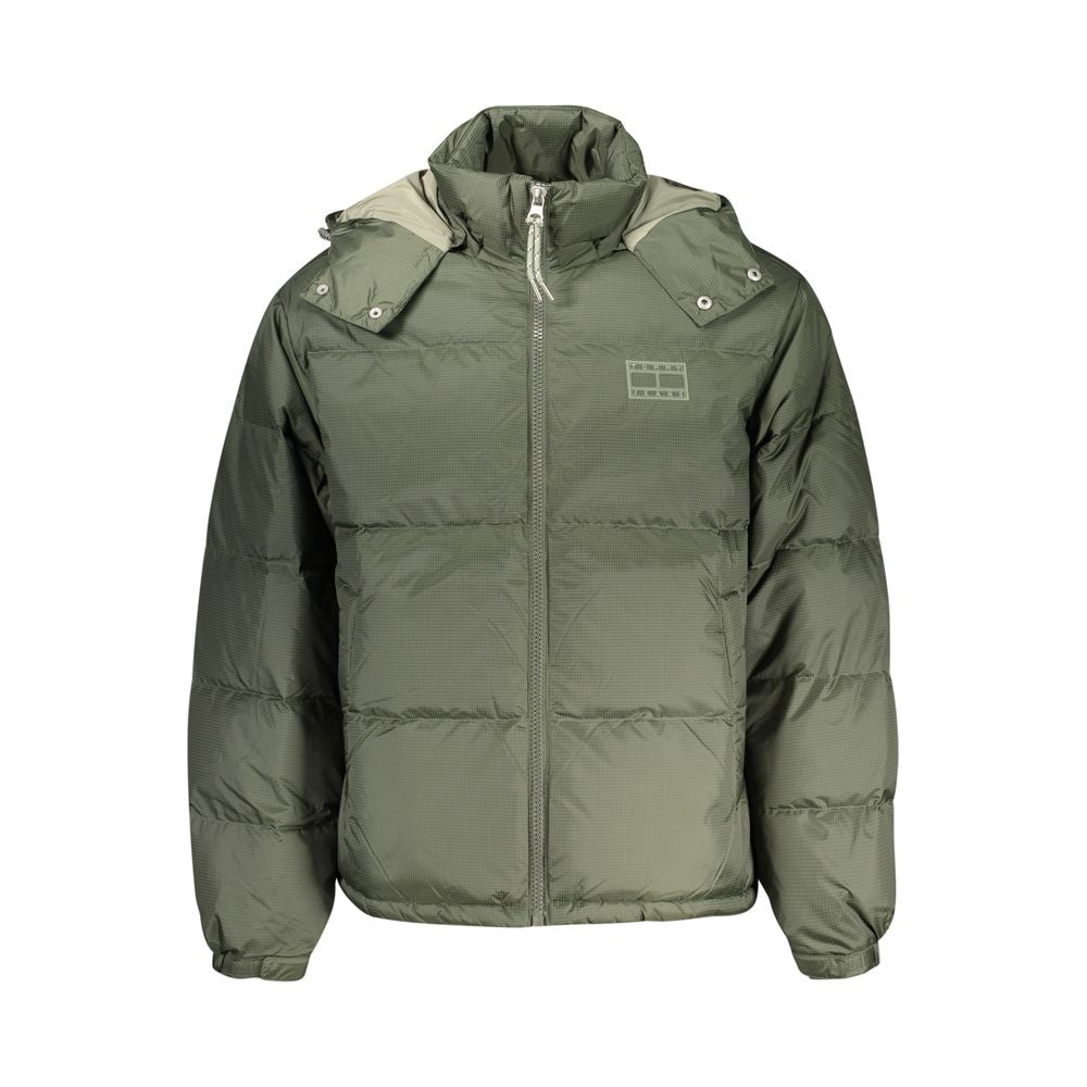 Green Polyester Men Jacket