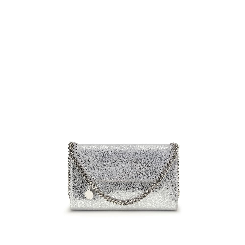 Silver Polyester Shoulder Bag