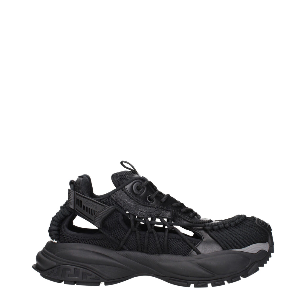 Black Leather Athletic Sneakers