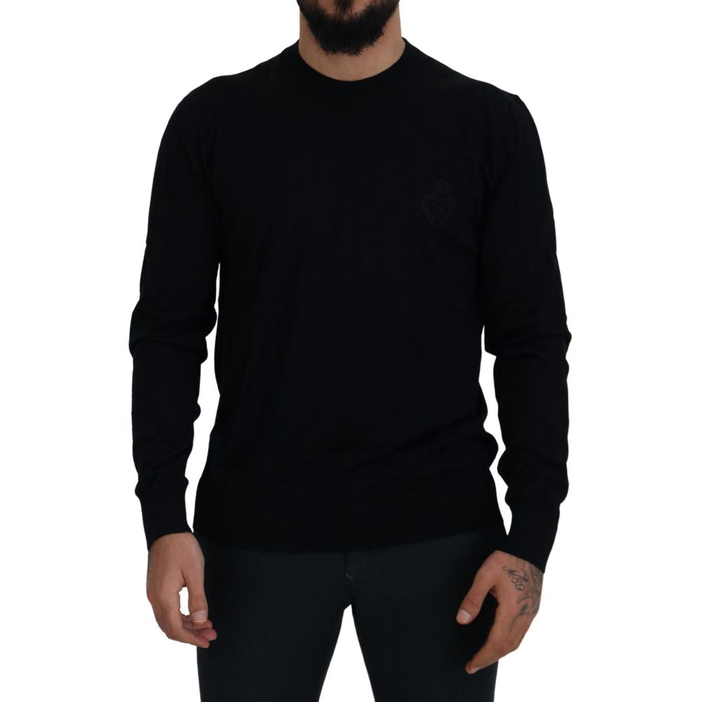 Black Virgin Wool Sweatshirt