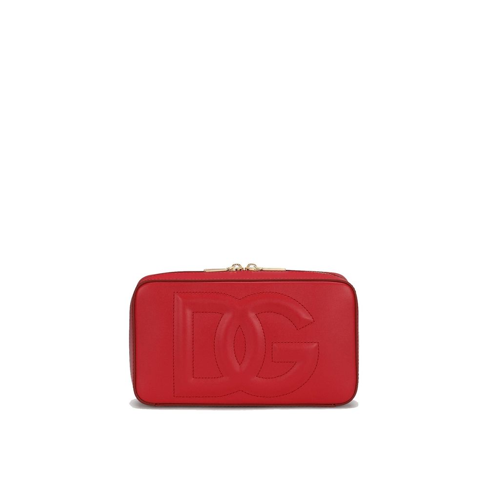 Red Calfskin Crossbody Bag
