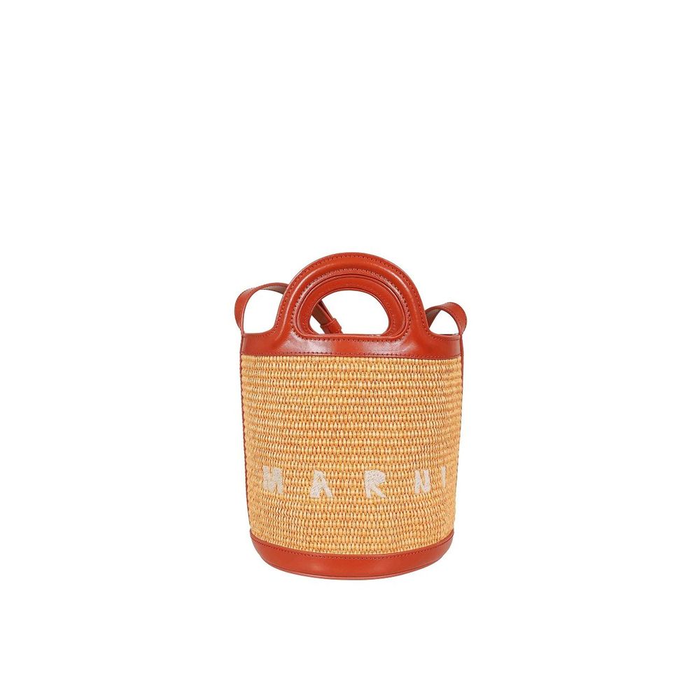Orange Cotton Backet Bag