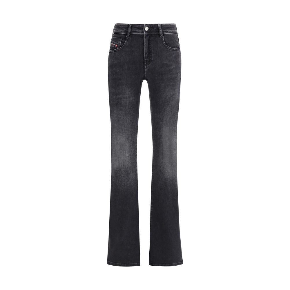 Blue Cotton Bootcut Jeans