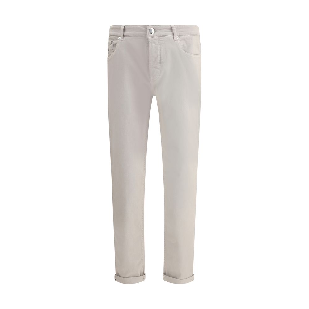 Beige Cotton Jeans Denim