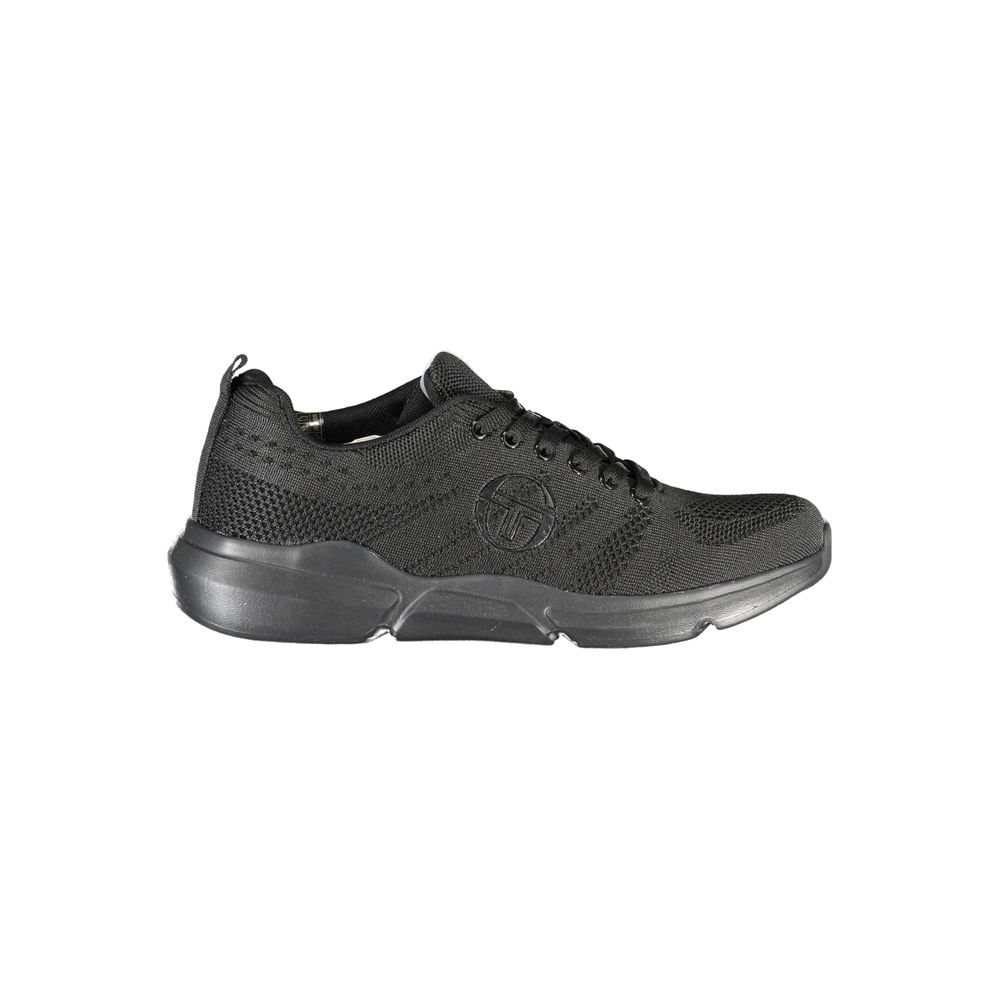 Black Polyester Men Sneaker