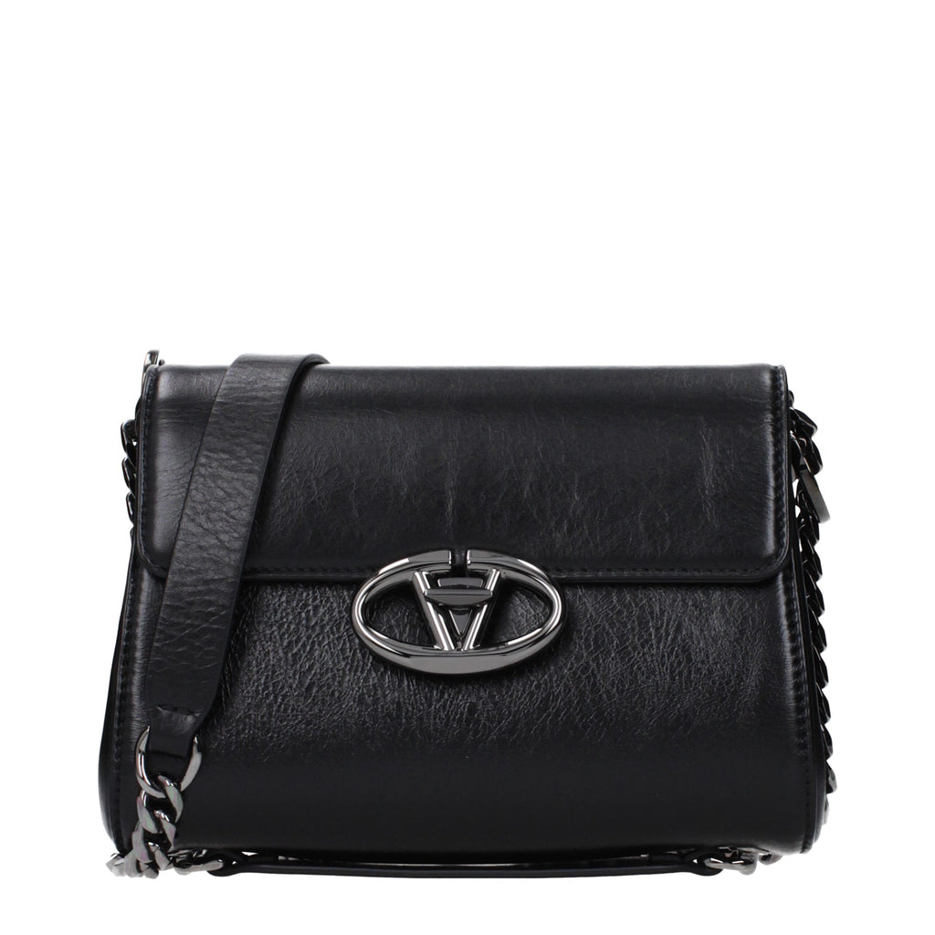 Black Leather Crossbody Bag