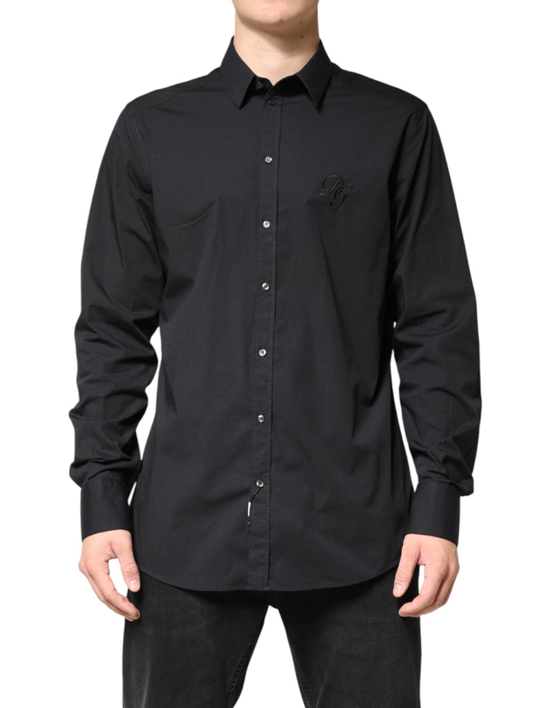 Black GOLD Cotton Men Dress Formal Shirt