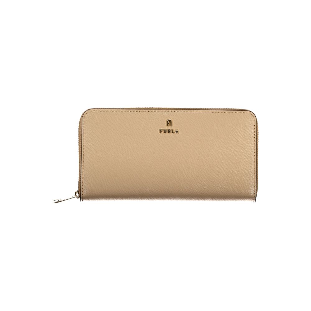 Beige Leather Wallet