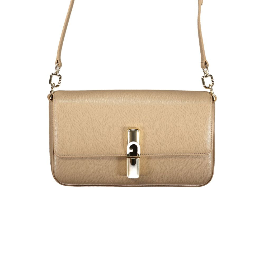 Beige Leather Handbag
