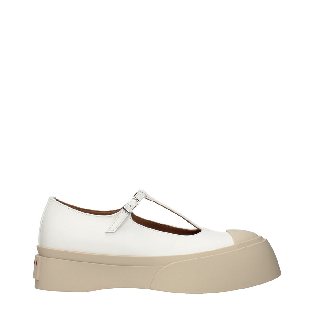 White Leather Slip-On Loafers