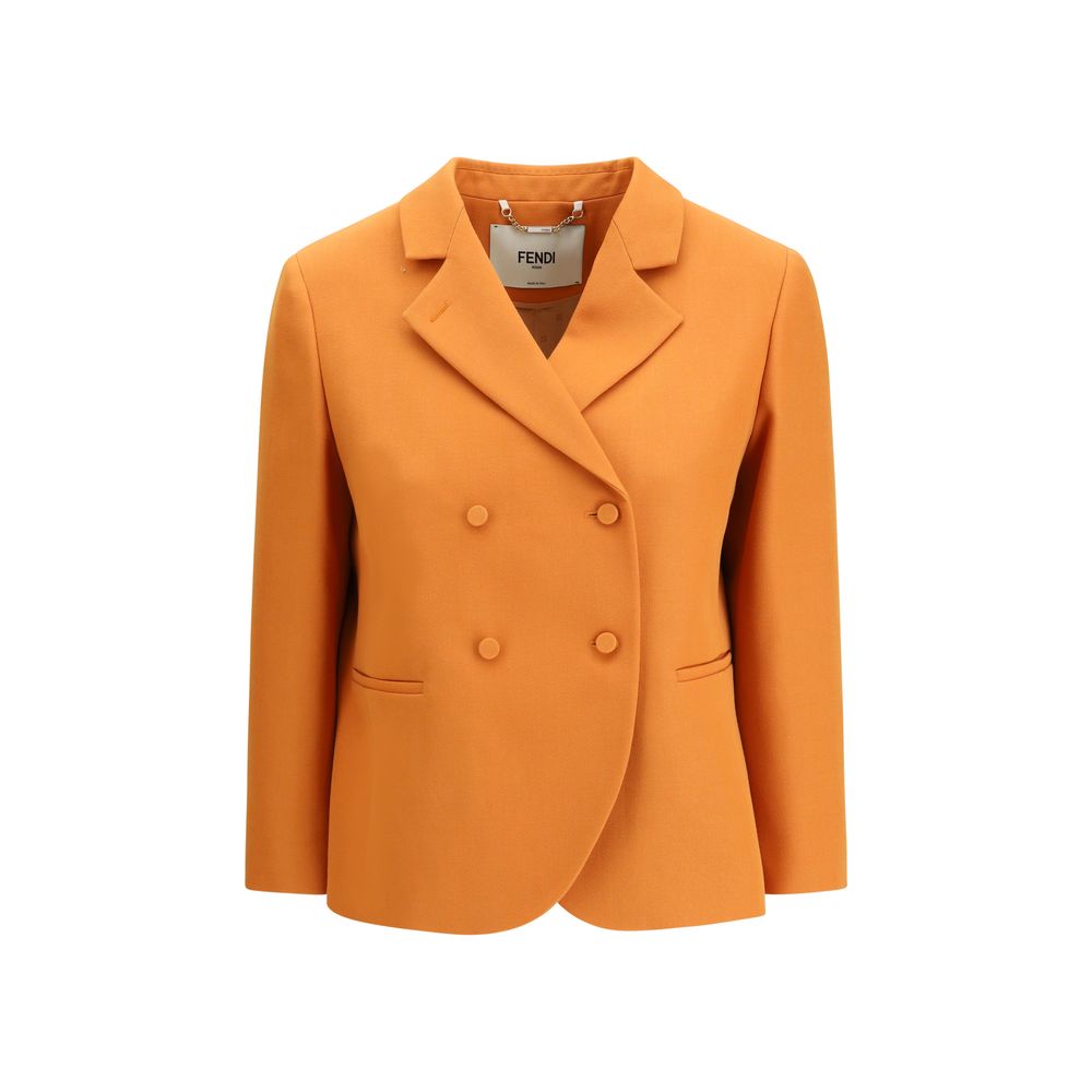 Orange Fleece Wool Coat