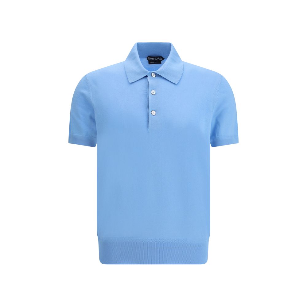 Light Blue Cotton Polo Shirt